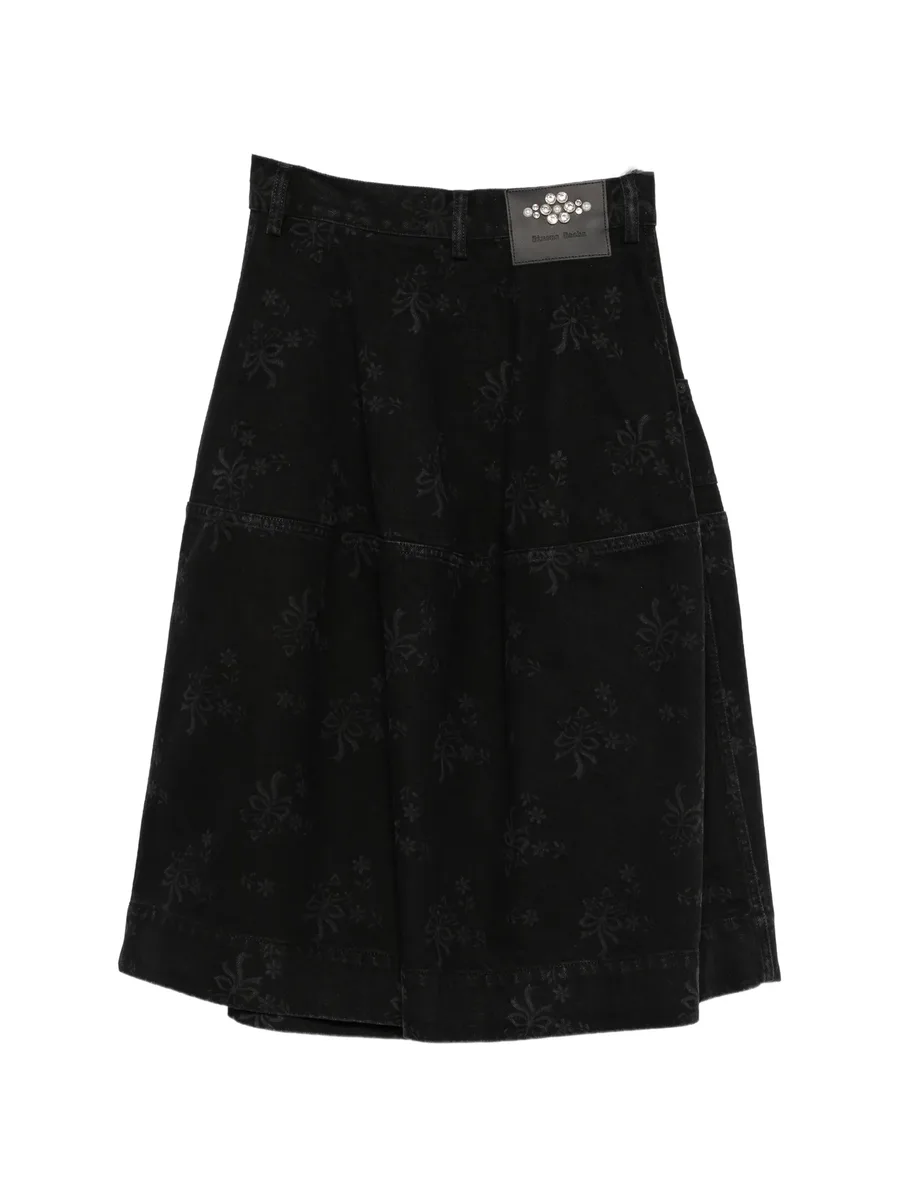 bow-print midi skirt 2