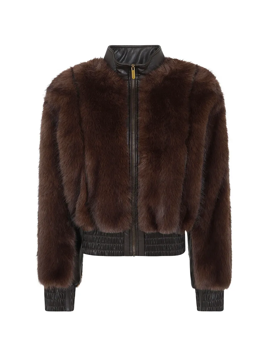 Valiant faux-fur panelled jacket 1