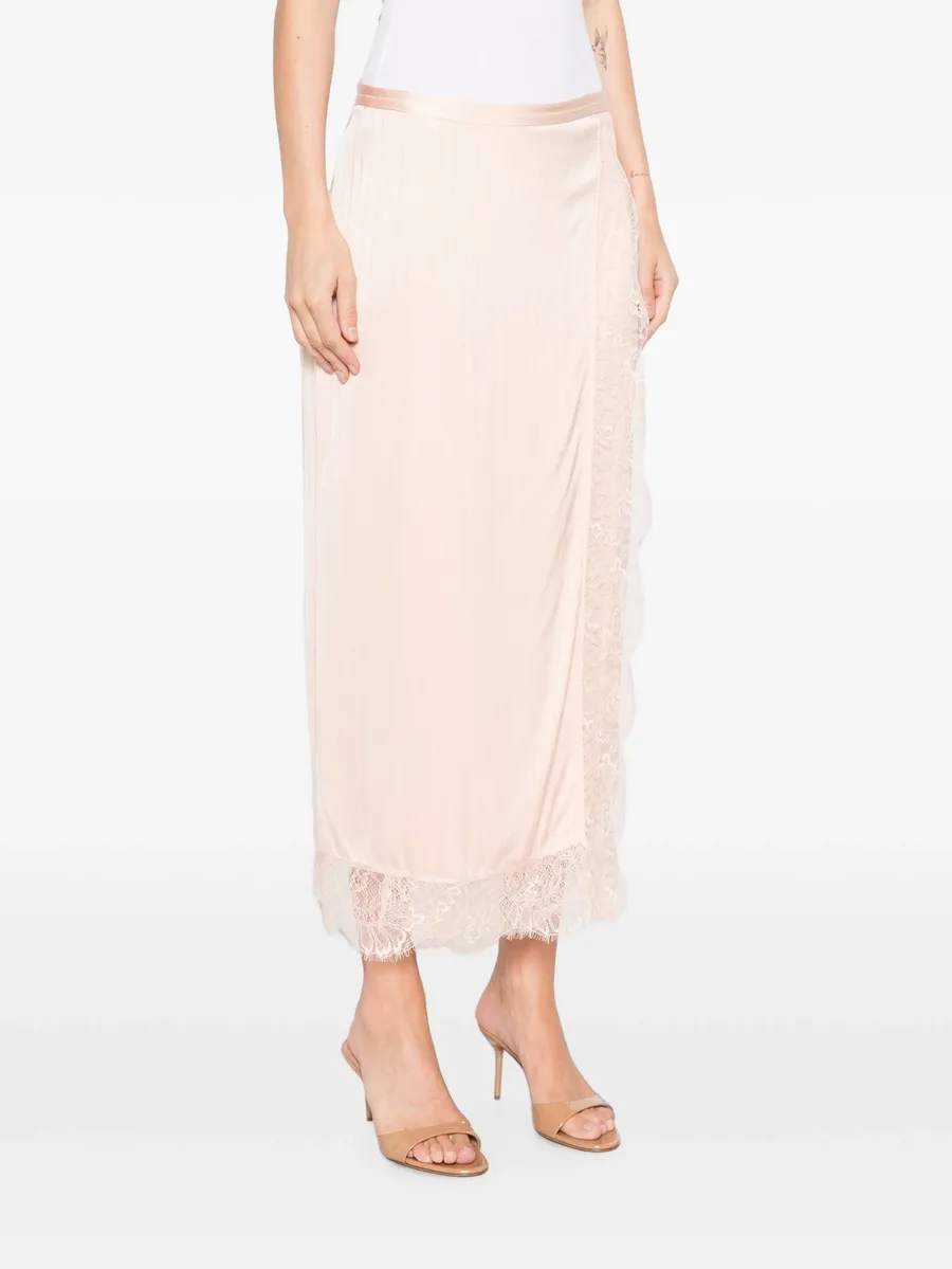 lace-trim pleated maxi skirt 3