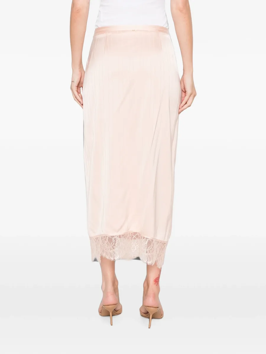 lace-trim pleated maxi skirt 4