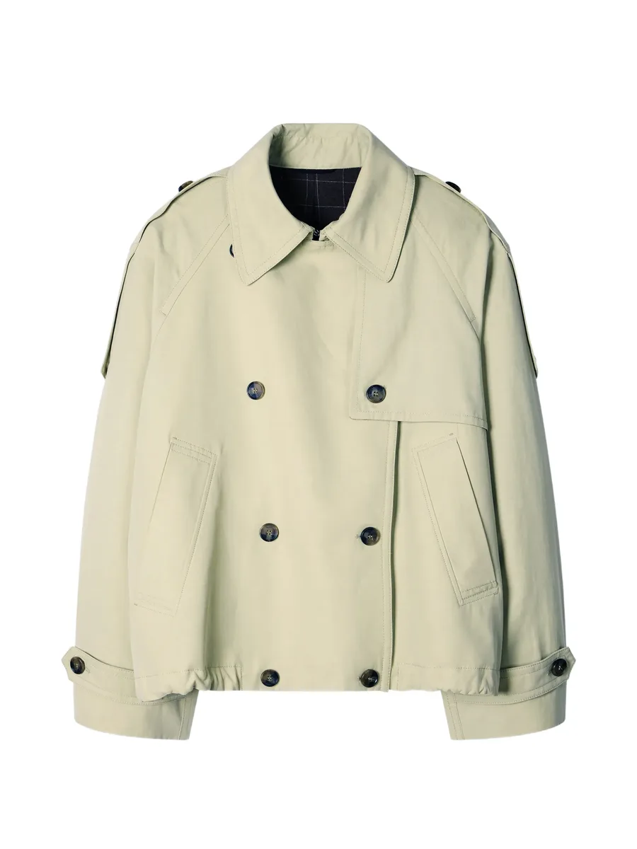 stone cropped trench jacket 1