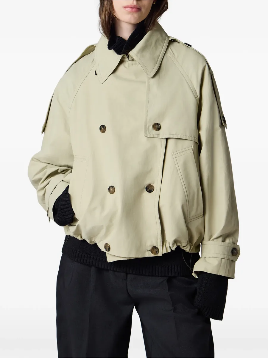 stone cropped trench jacket 3