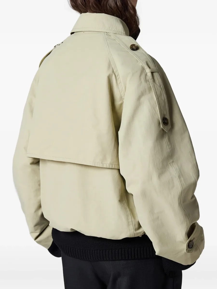 stone cropped trench jacket 4