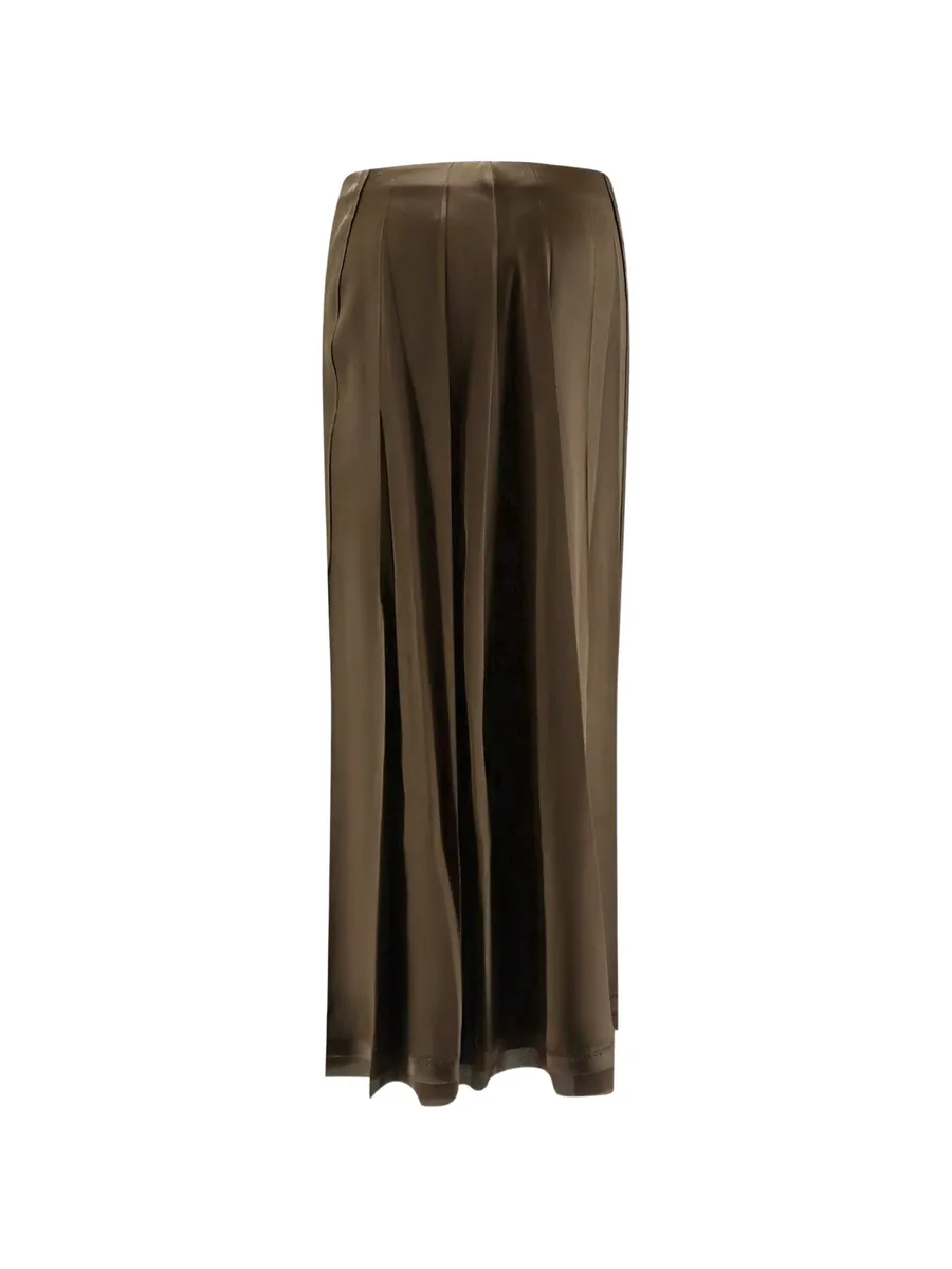 pleated satin midi skirt 2