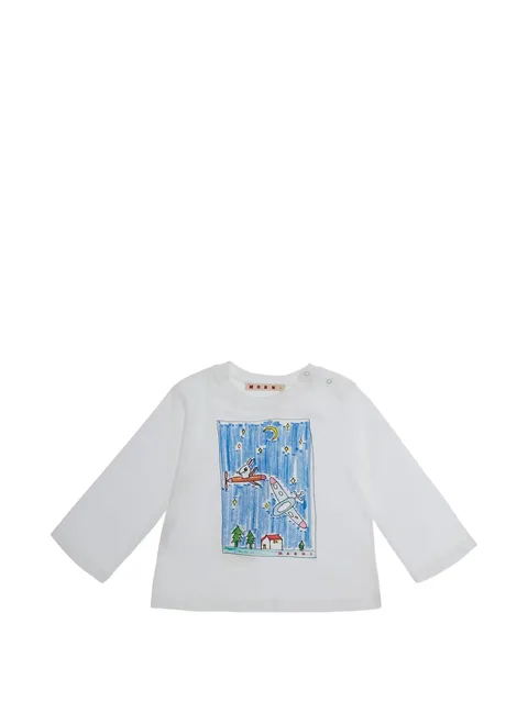 graphic-print long-sleeve T-shirt