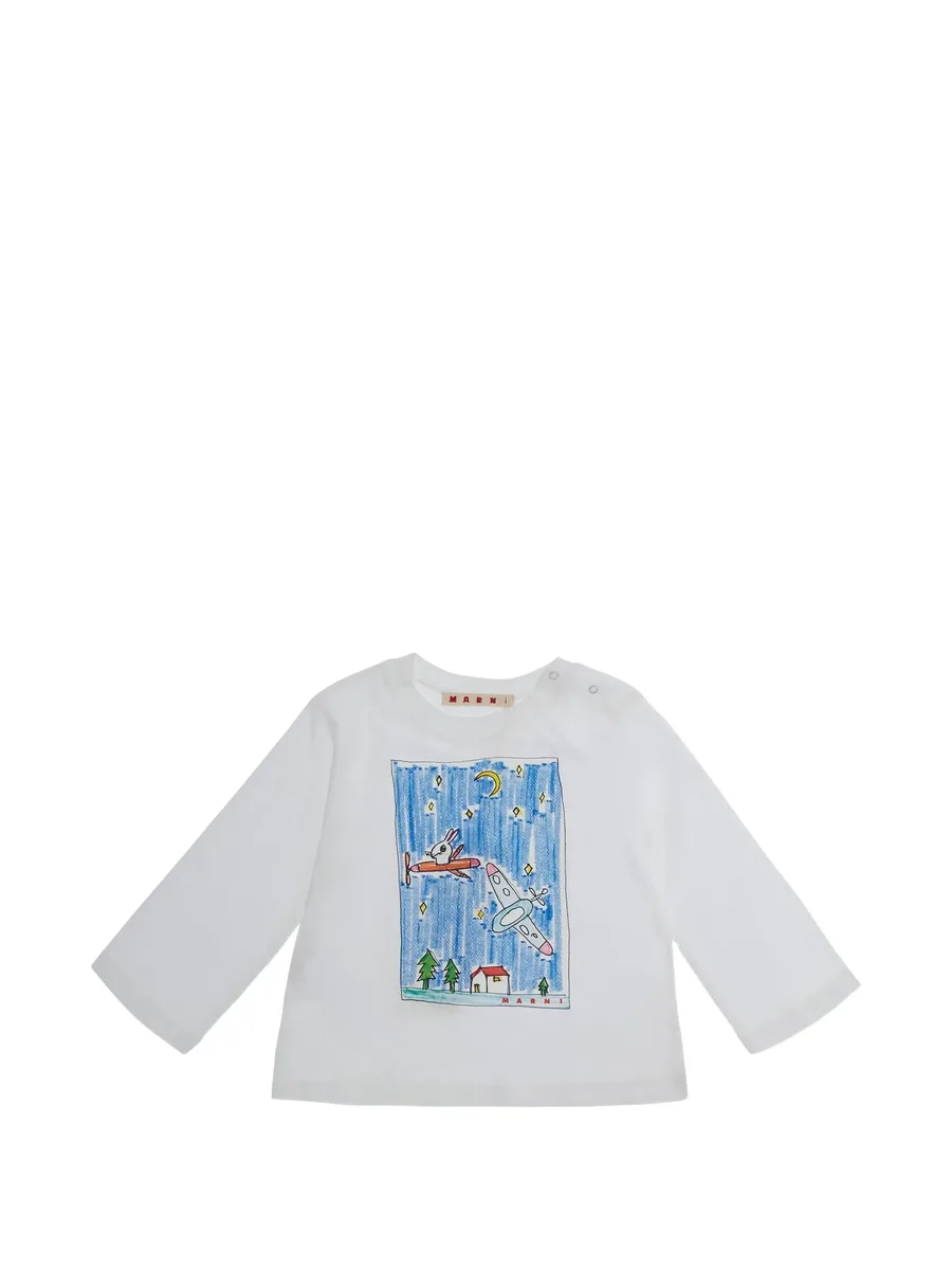 graphic-print long-sleeve T-shirt 1