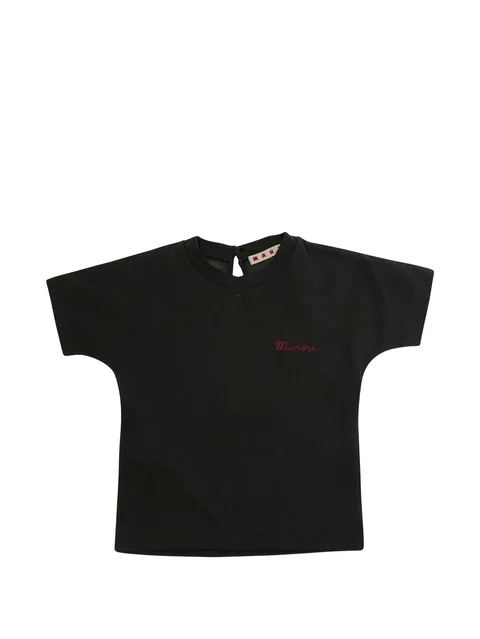 logo-embroidered T-shirt