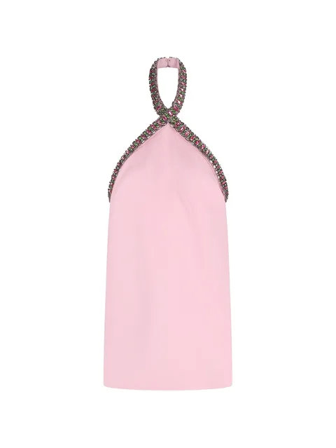 Sabry crystal-embellished halterneck dress