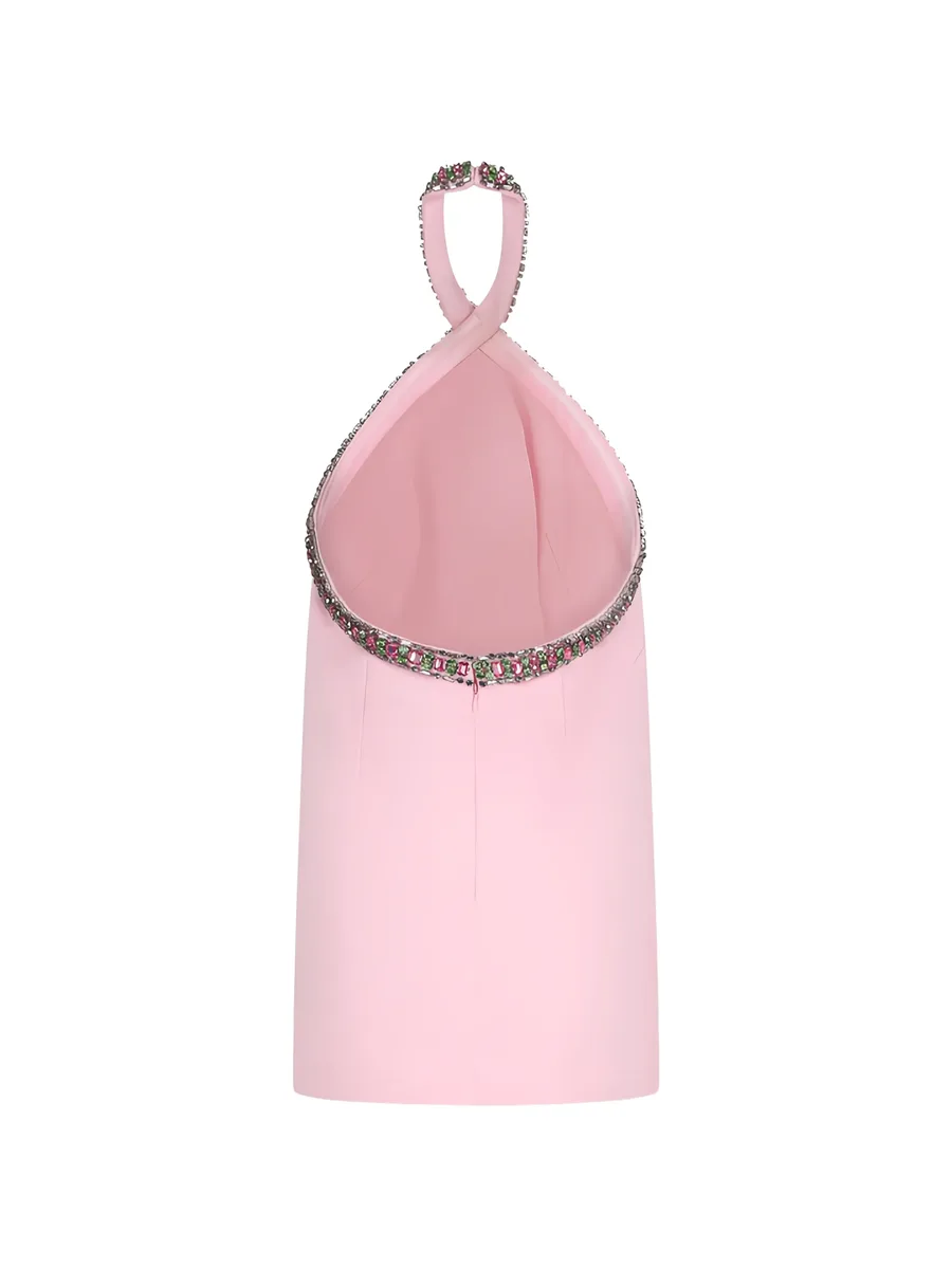 Sabry crystal-embellished halterneck dress 2