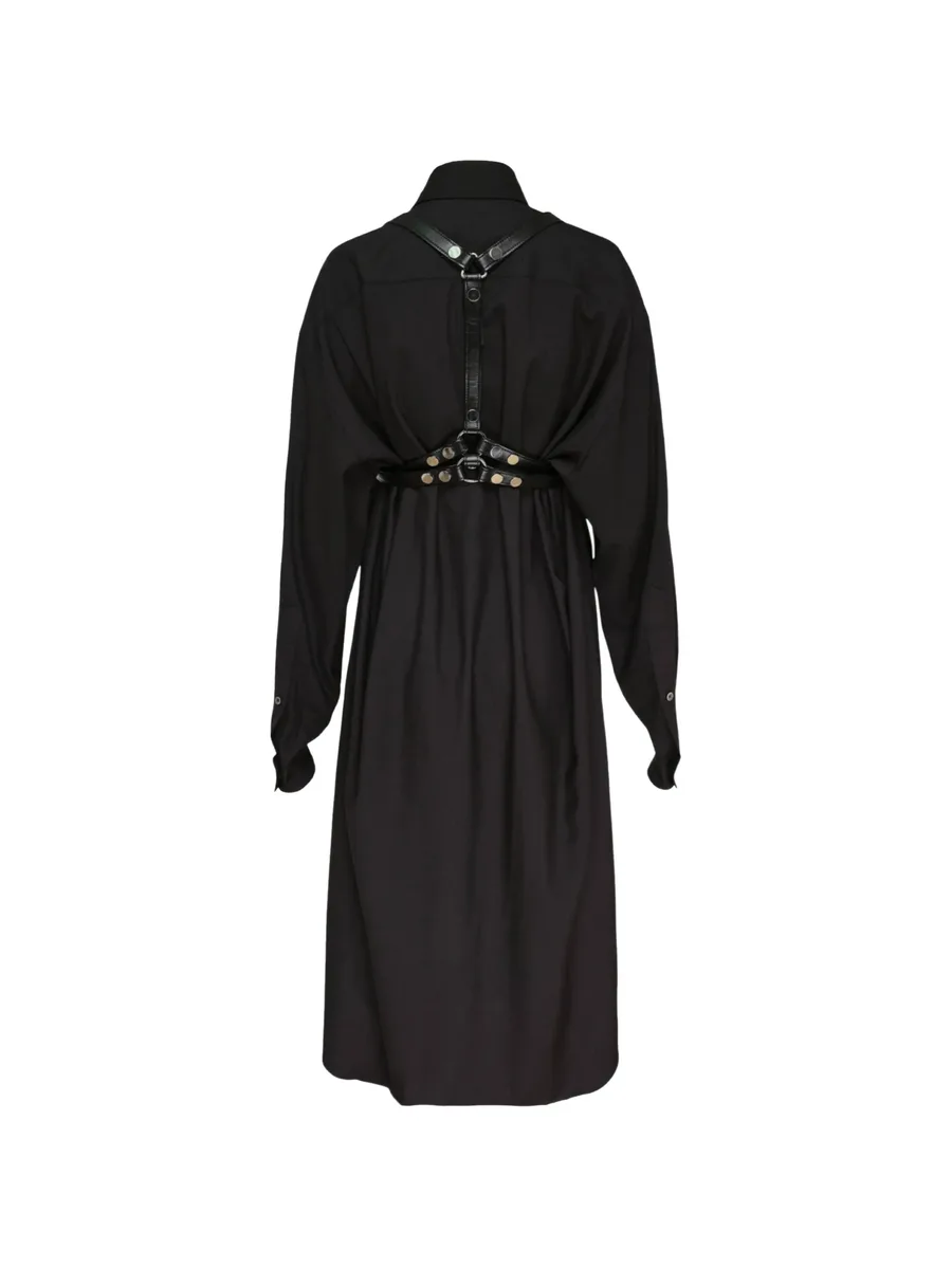 harness-detail long-sleeve midi dress 2
