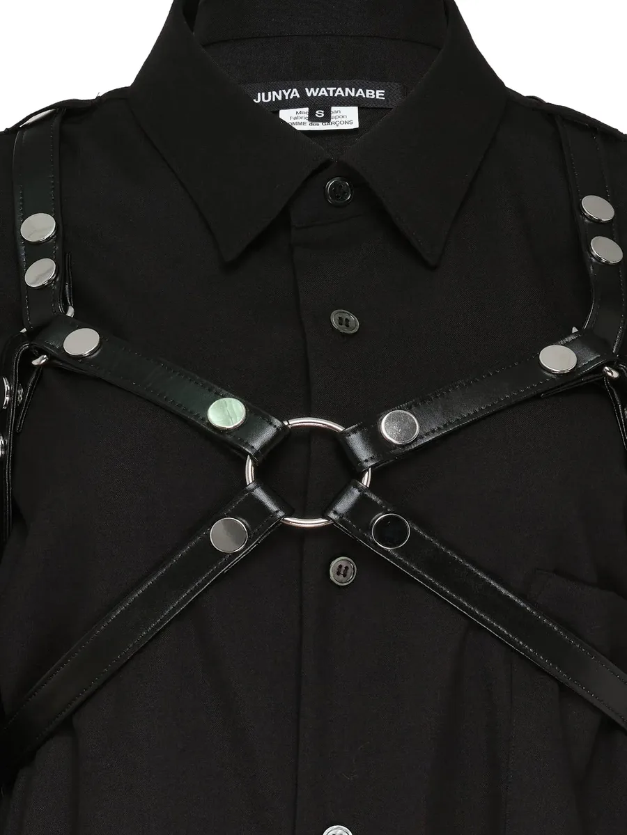 harness-detail long-sleeve midi dress 3