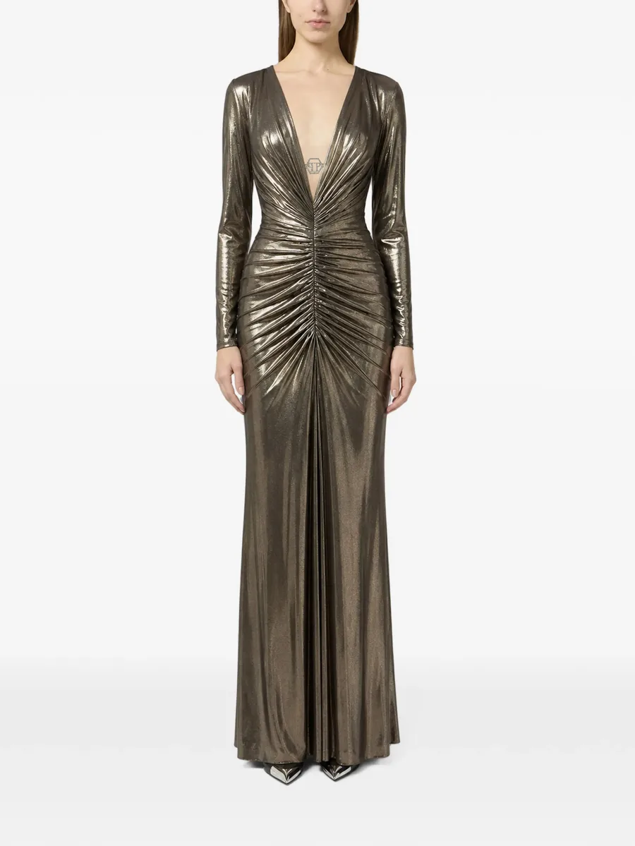shiny long dress 2