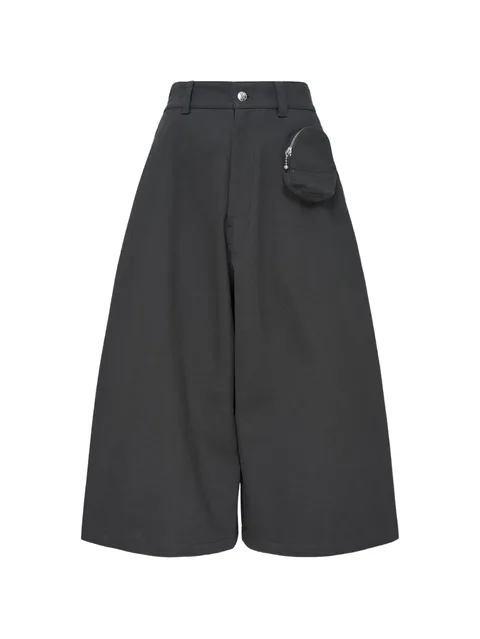 pouch-detail wide-leg trousers