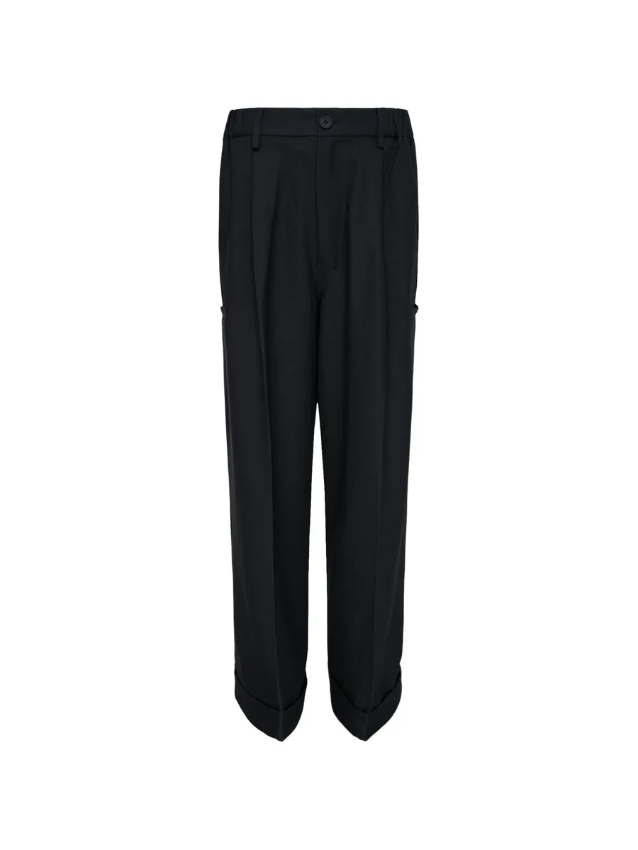 pleated turn-up trousers 1