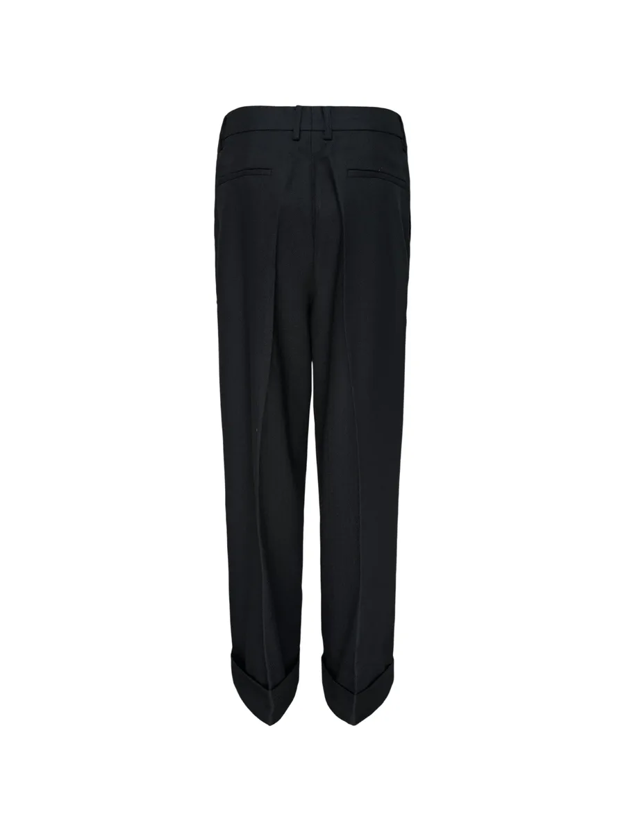 pleated turn-up trousers 2
