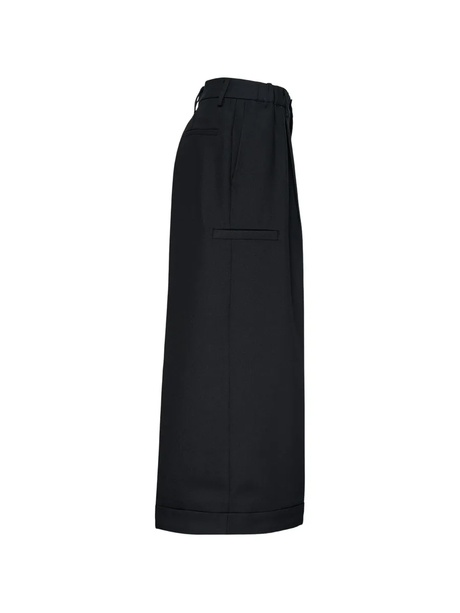 pleated turn-up trousers 3