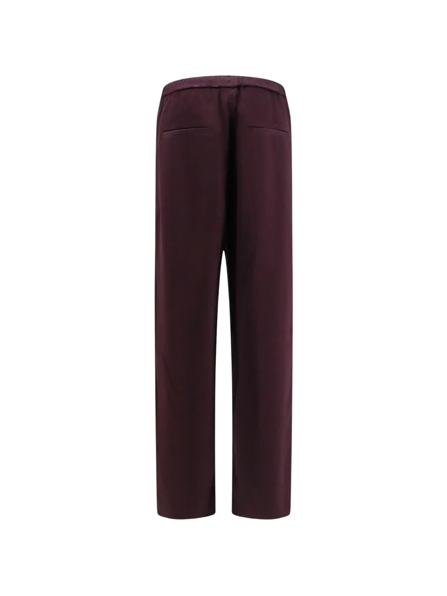drawstring-waist satin trousers 2