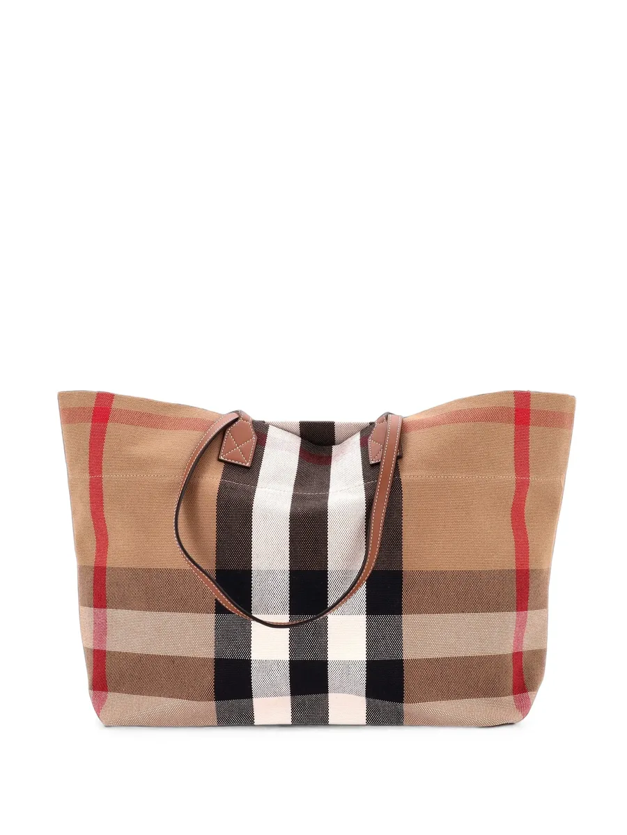 Soft House Check Canvas Medium tote bag 1