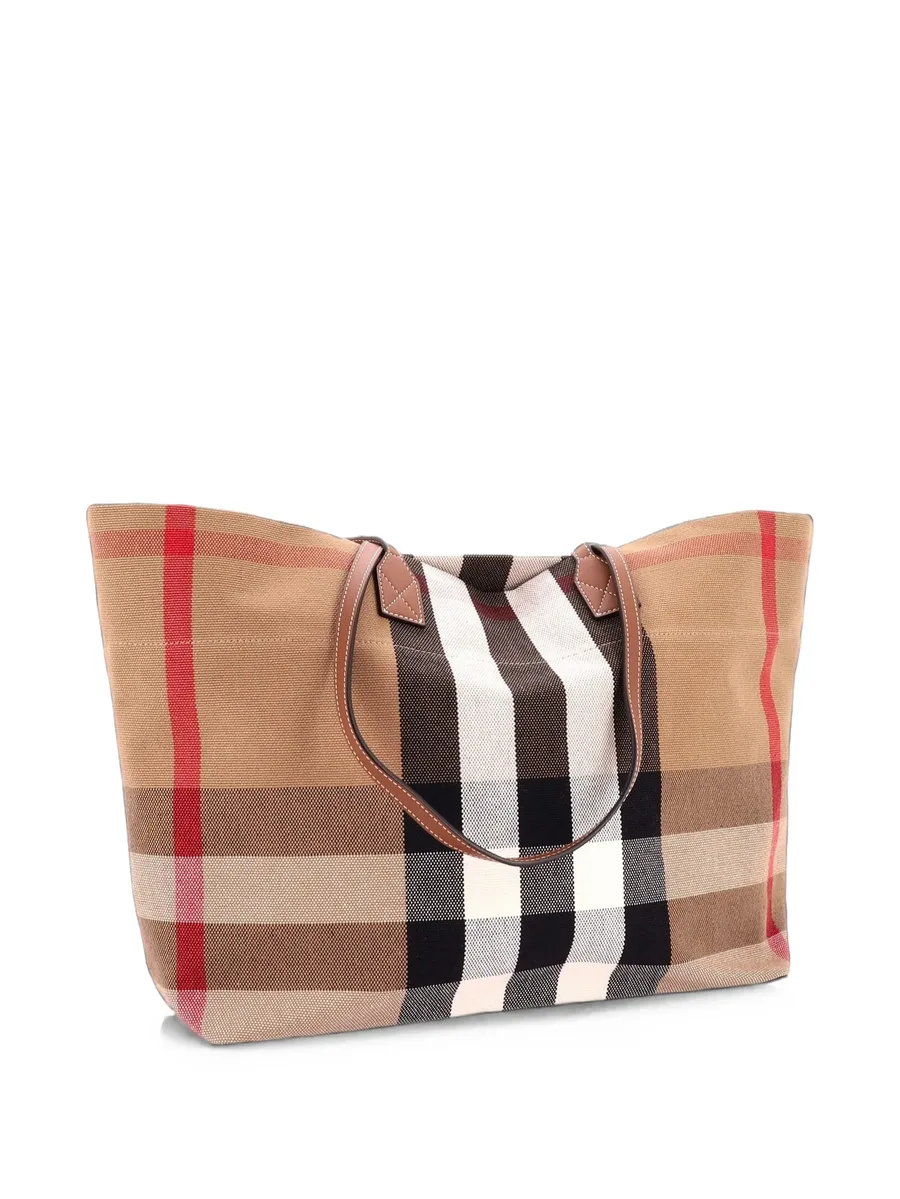 Soft House Check Canvas Medium tote bag 2