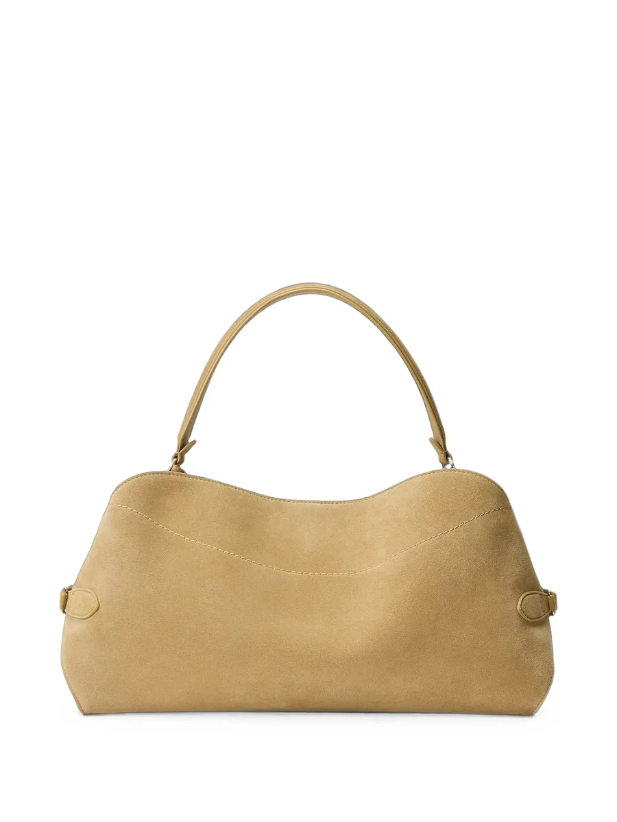 buckle-detail suede tote bag 4