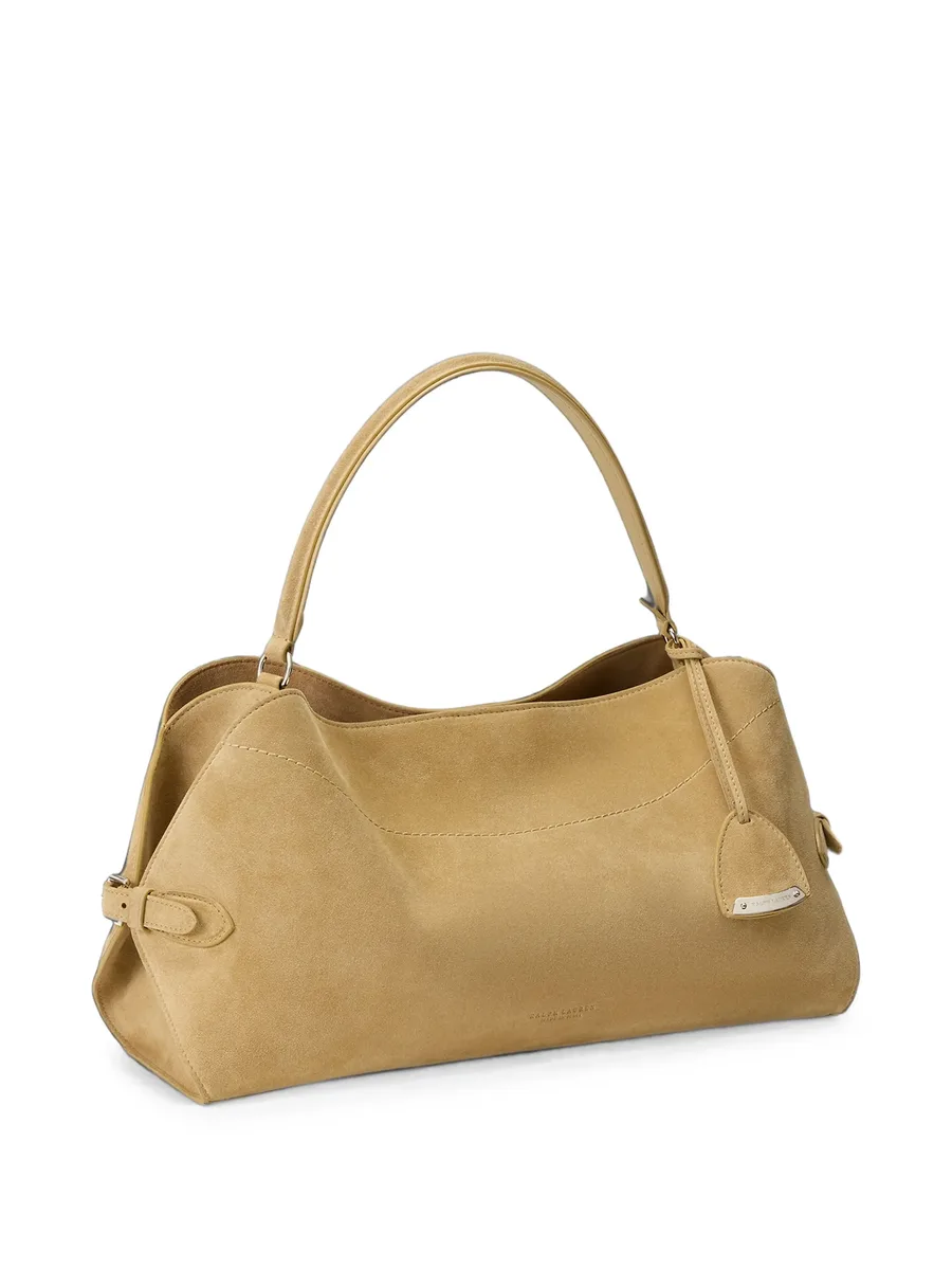 buckle-detail suede tote bag 5