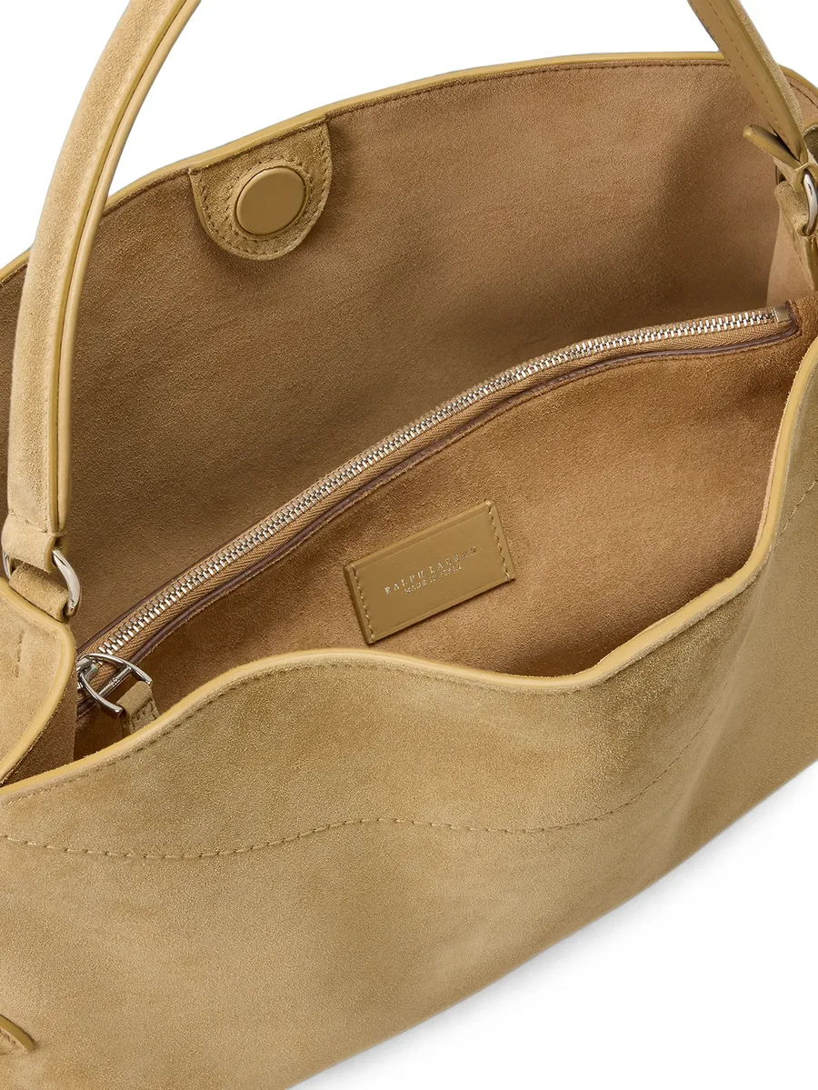 buckle-detail suede tote bag 6