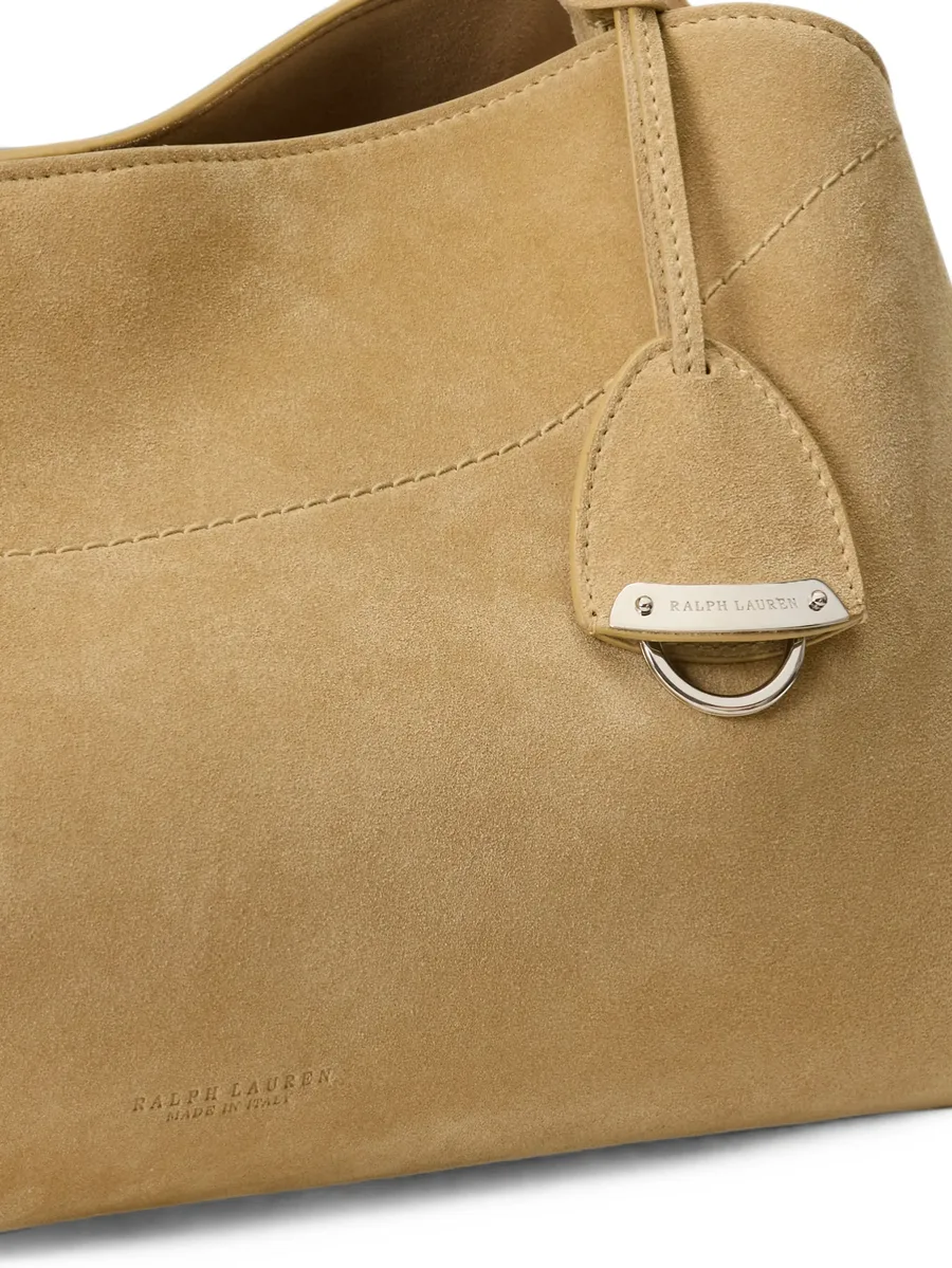 buckle-detail suede tote bag 7