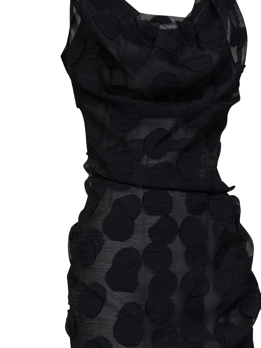Ginnie polka-dot ruffled asymmetric dress 3
