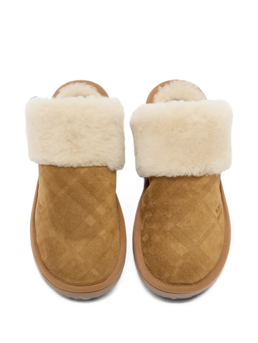 Check shearling Flint slippers 2