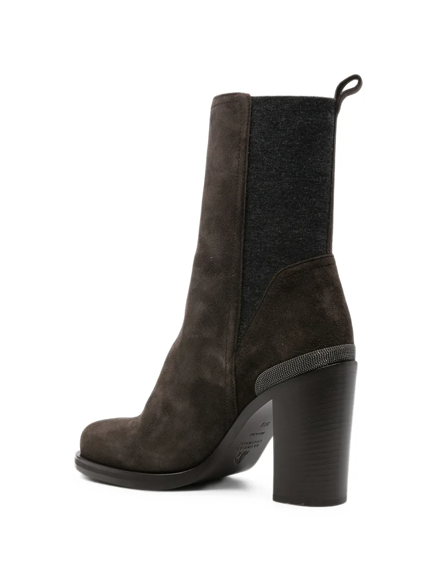monili-trim suede ankle boots 3