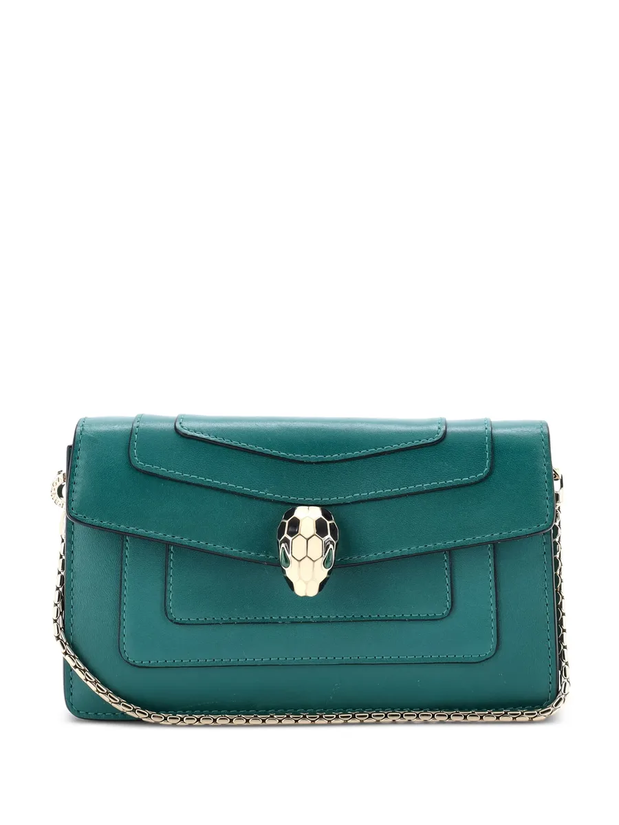 Serpenti Forever Chain Leather Mini clutch bag 1