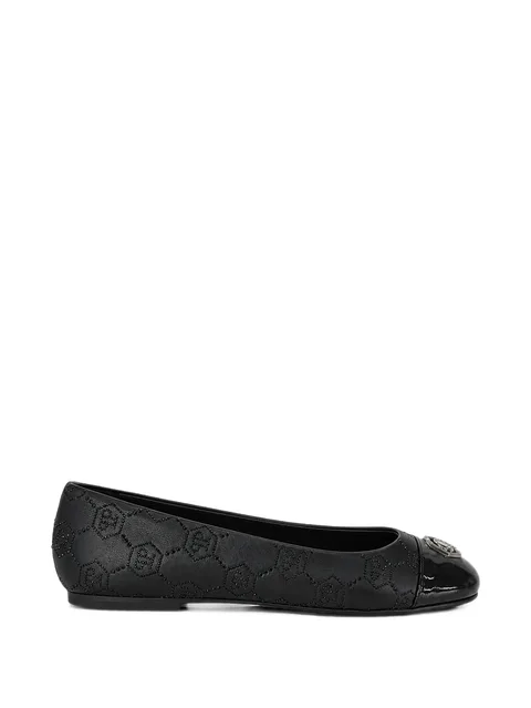 nappa leather ballerina flats monogram strass