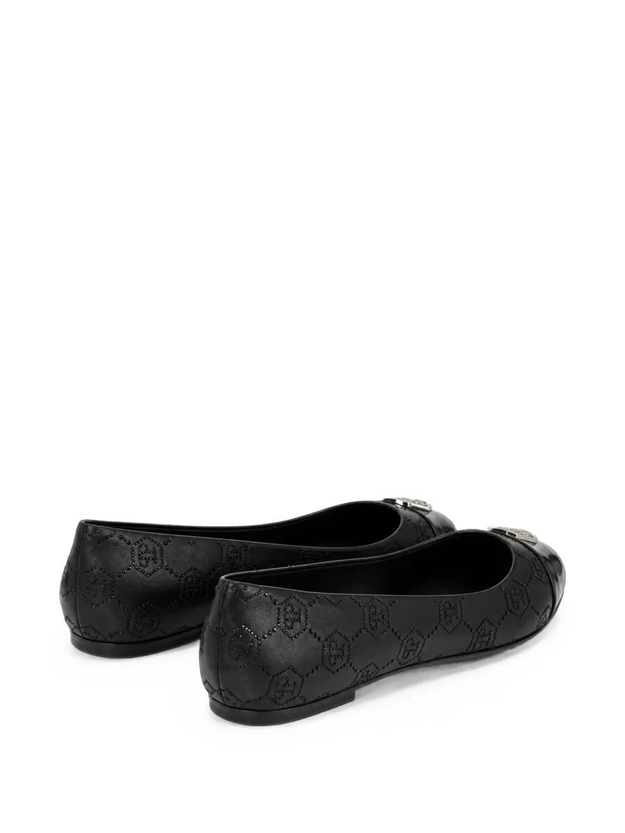 nappa leather ballerina flats monogram strass 2