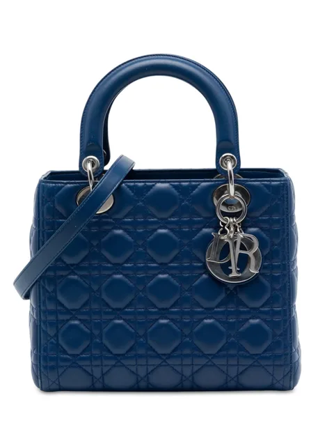 2012 Medium Lambskin Cannage Lady Dior satchel