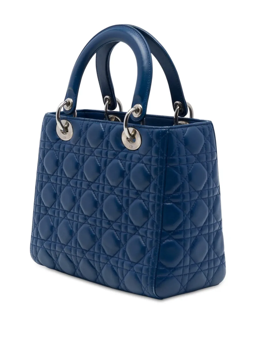 2012 Medium Lambskin Cannage Lady Dior satchel 3