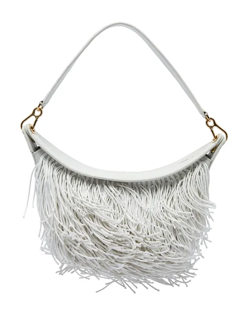 2022 Small Leather Fringe Luna hobo bag