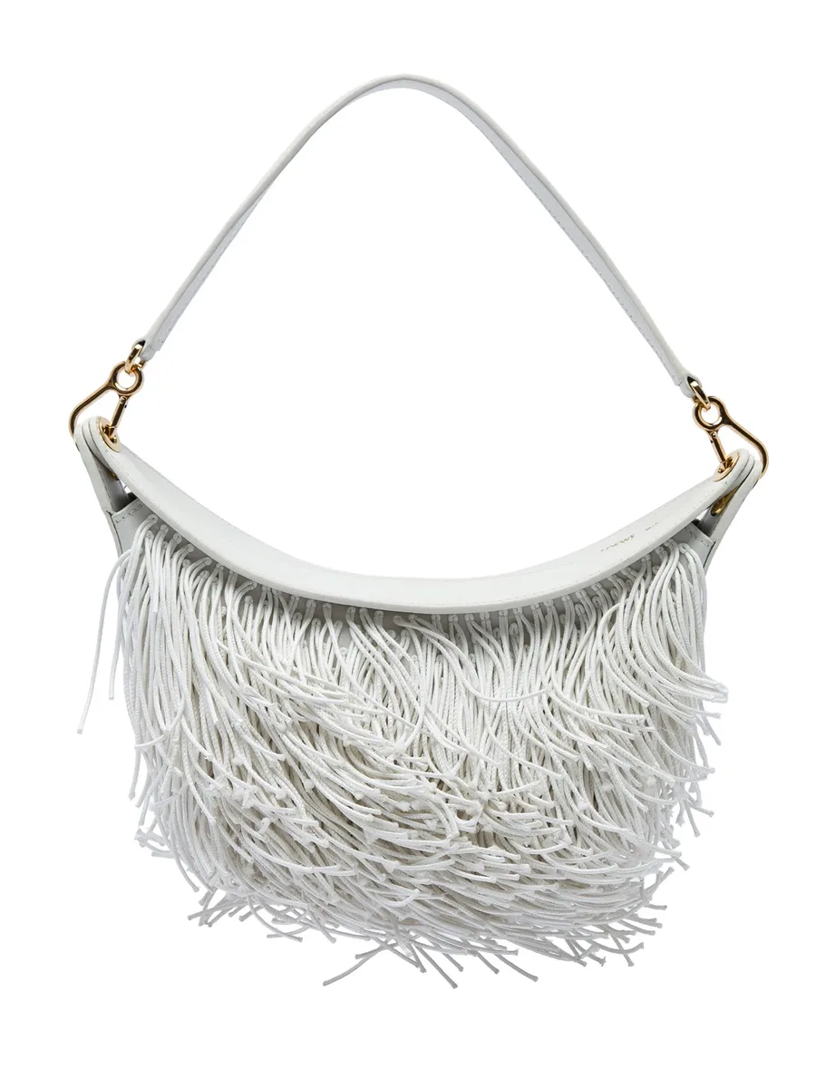 2022 Small Leather Fringe Luna hobo bag 1