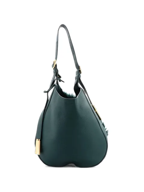 Chess Leather and Fur Medium hobo bag