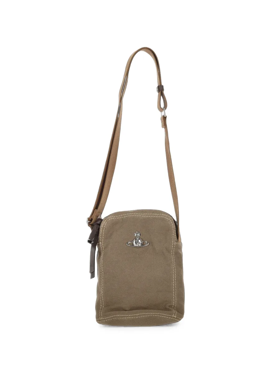 Orb-plaque shoulder bag 1