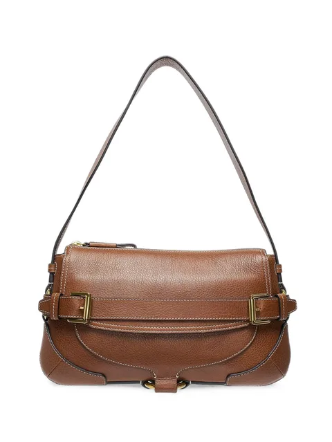 Lennox buckle-detail leather shoulder bag