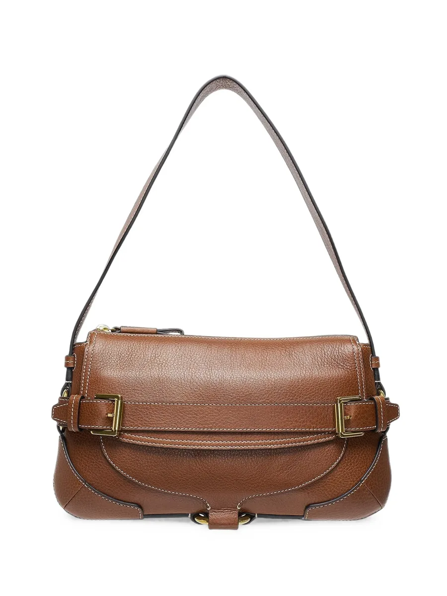 Lennox buckle-detail leather shoulder bag 1