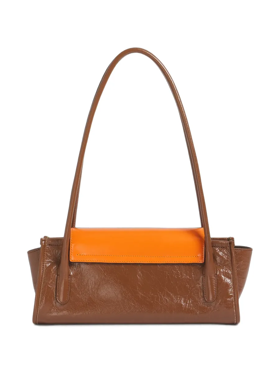 brown and orange leather Trunkette bag 2