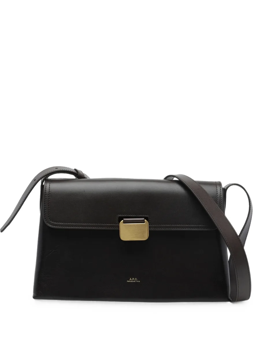 Simone logo-print leather shoulder bag 1