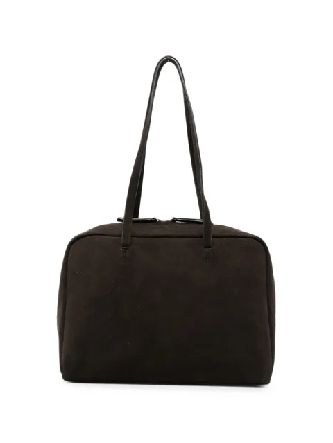 Bowling suede shoulder bag