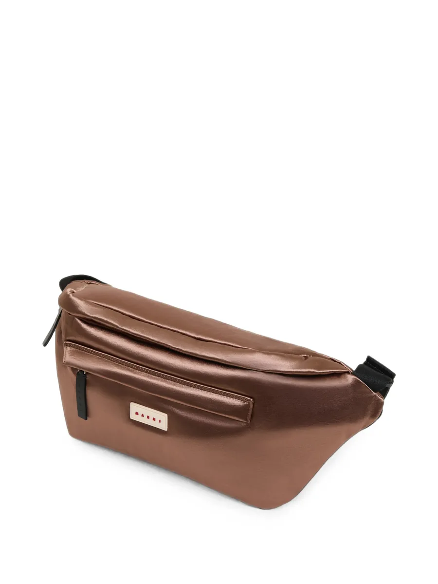 logo-patch satin belt bag 4