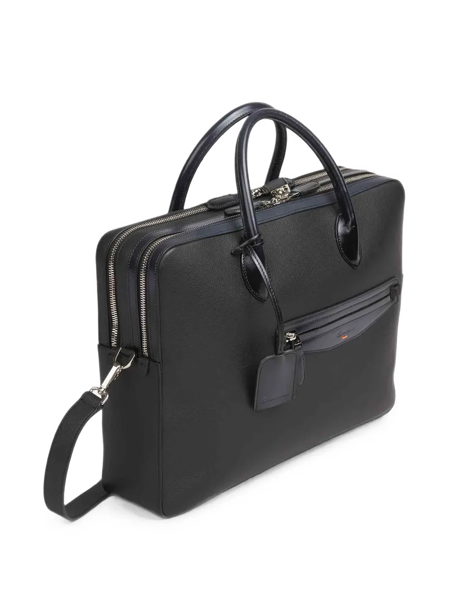 grained leather laptop bag 2