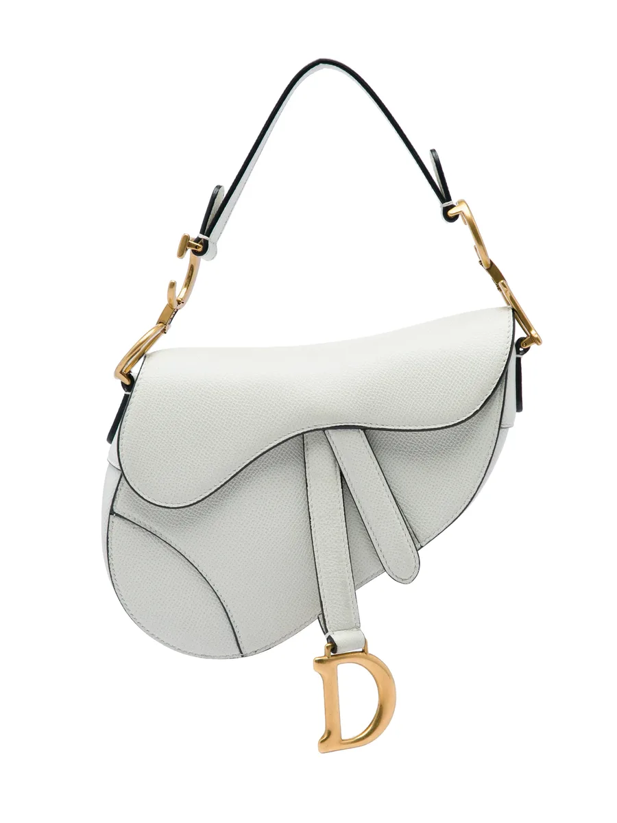 2020 Mini Grained Calfskin Saddle Bag satchel 1