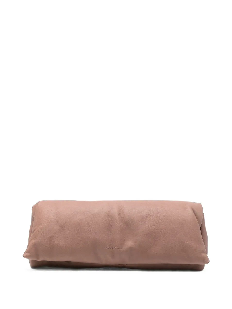 padded leather clutch bag 1