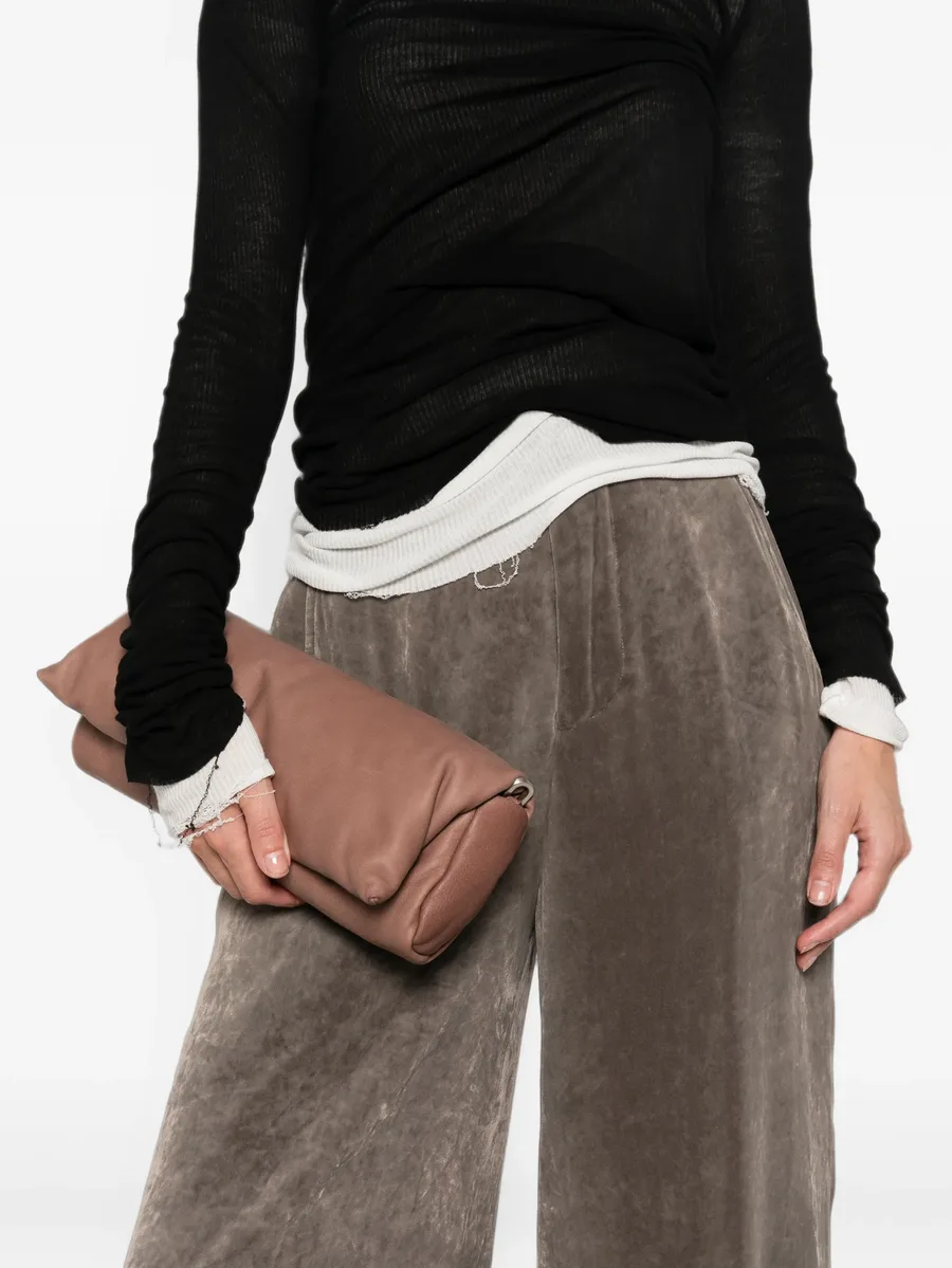 padded leather clutch bag 2
