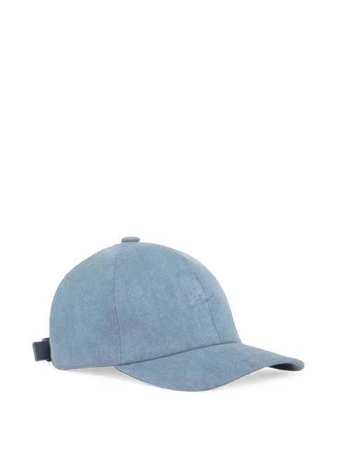 embroidered denim cap